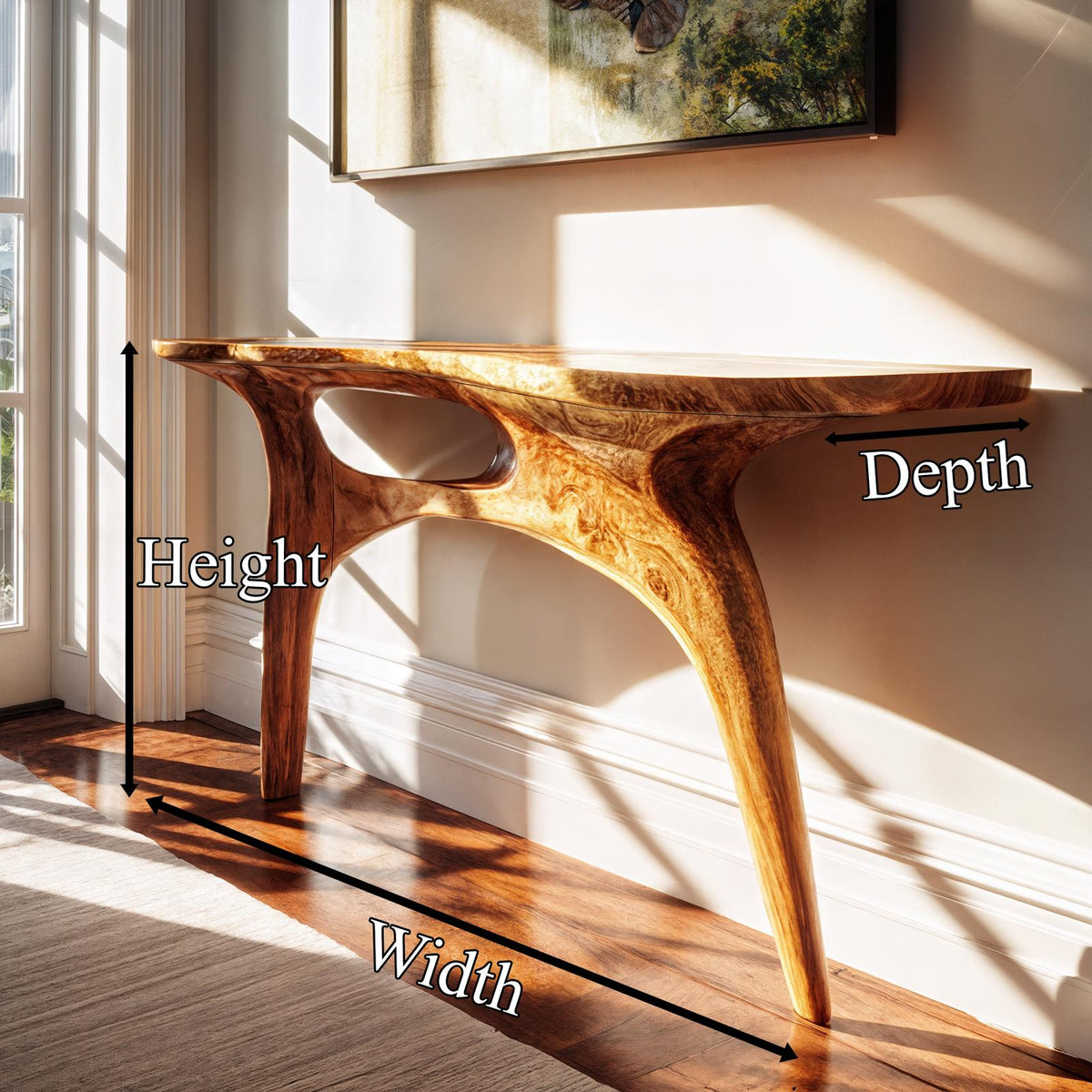 Organic Sculptural Console Table For Entryway And Foyer Space SINLKICS562