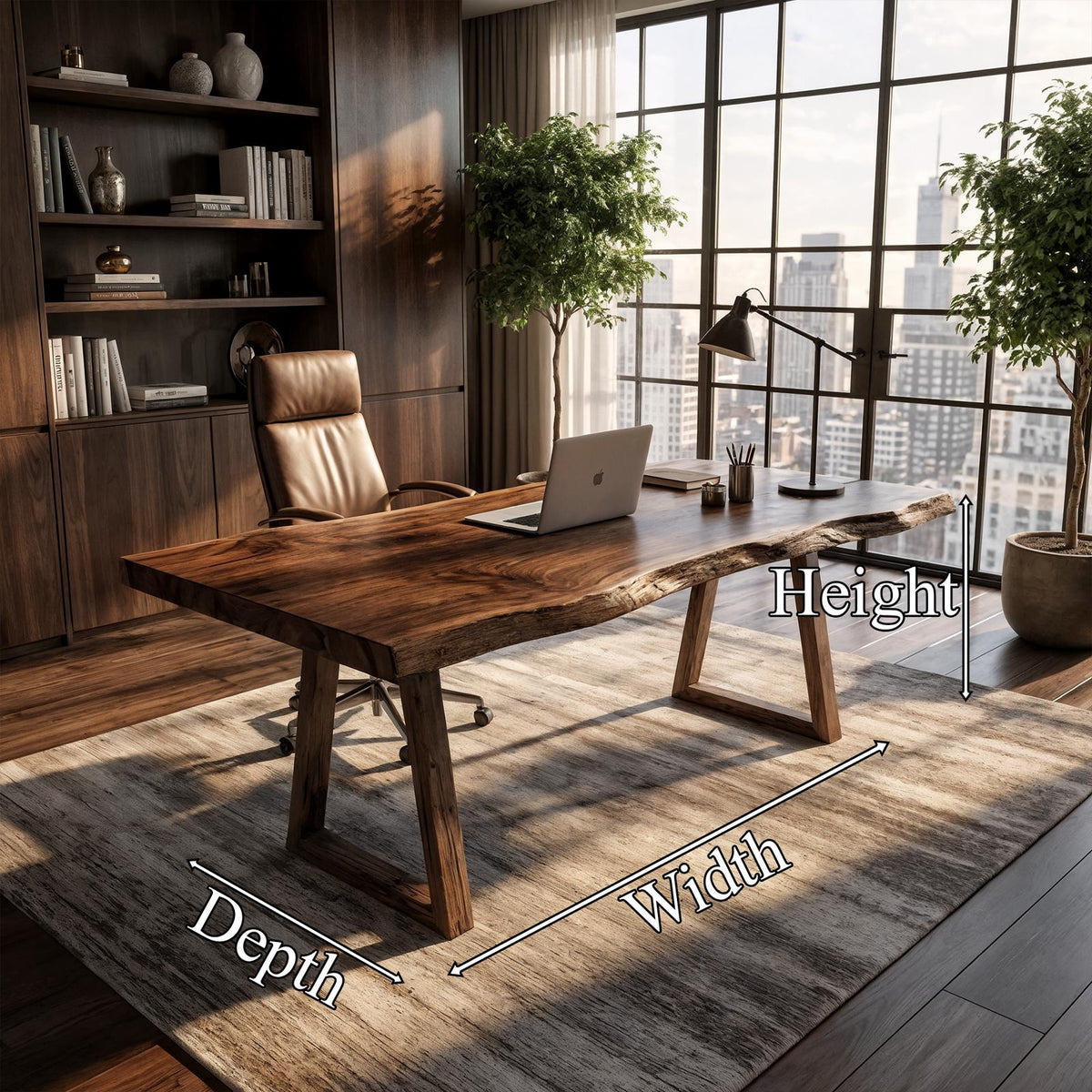 Rustic Natural Work Desk Bedroom And Creative Area