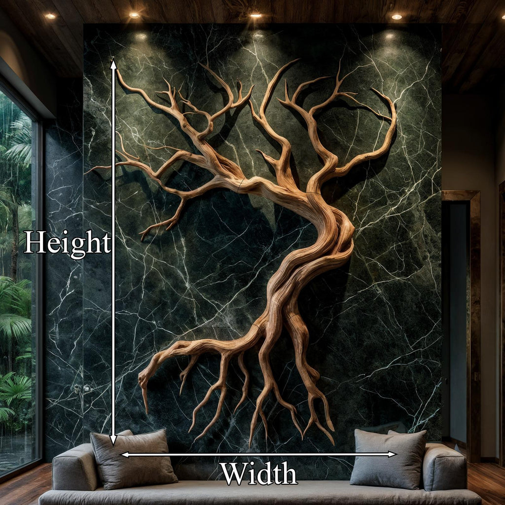 Modern Tree Branch Sculpture Wall Decor Living Room