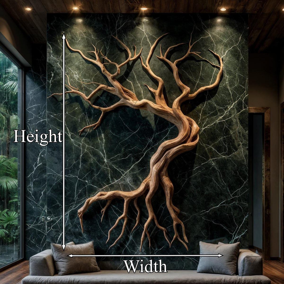 Modern Tree Branch Sculpture Wall Decor Living Room