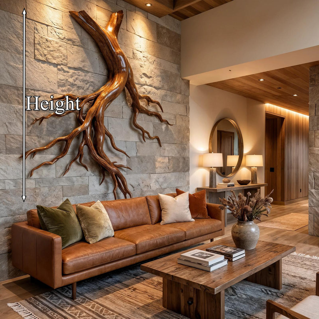 Mid Century Twisted Root Wall Sculpture Living Room