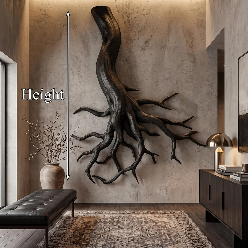 Rustic Organic Root Sculpture Wall Decor Living Room And Hallway