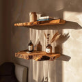 Floating Custom Wall Shelf Live Edge SINLFL024