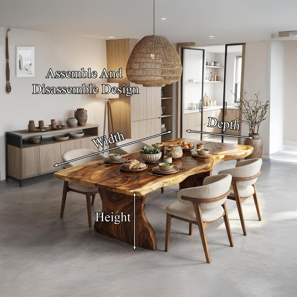 Rustic Dining Table Live Edge Design For Dining Room
