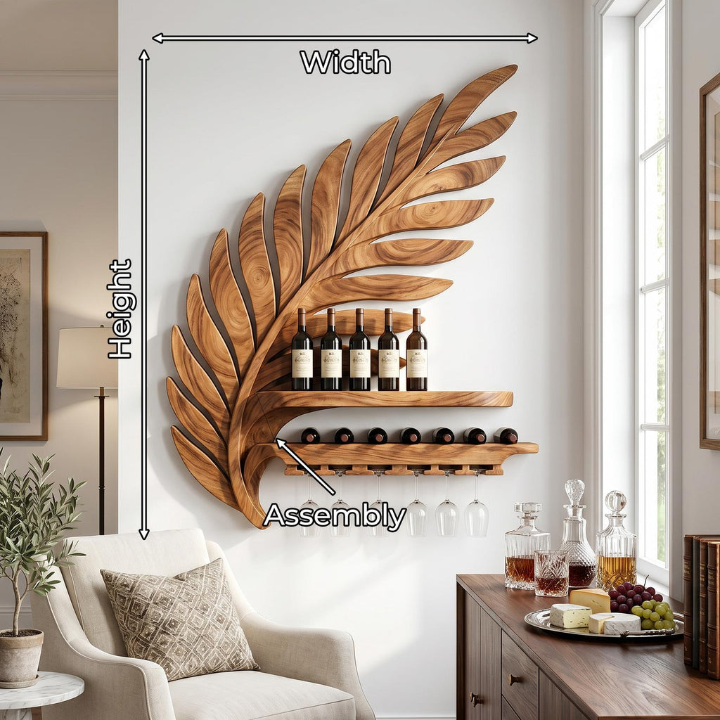 Industrial Wall Wine Rack For Loft Interior