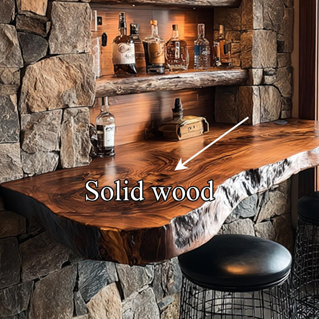 Rustic Floating Bar Shelf Dining Room Home Decor