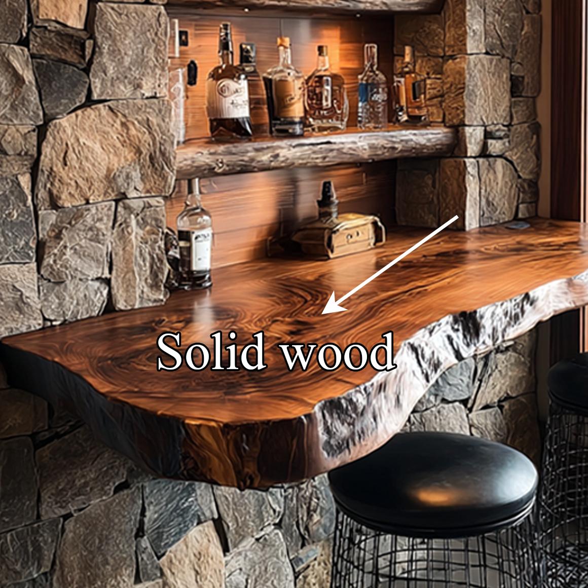 Rustic Floating Bar Shelf Dining Room Home Decor