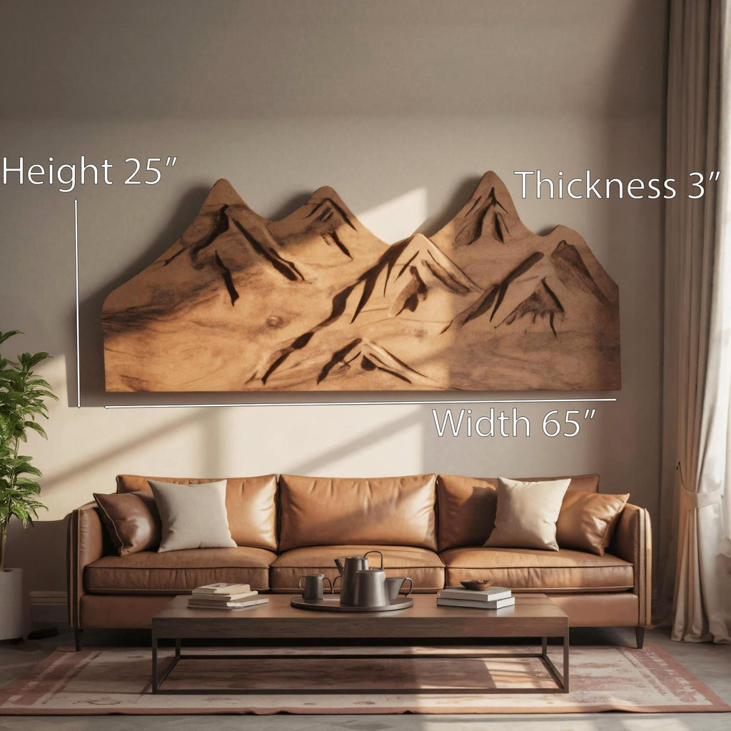 Rustic Mountain Wall Art For Living Room Or Lodge