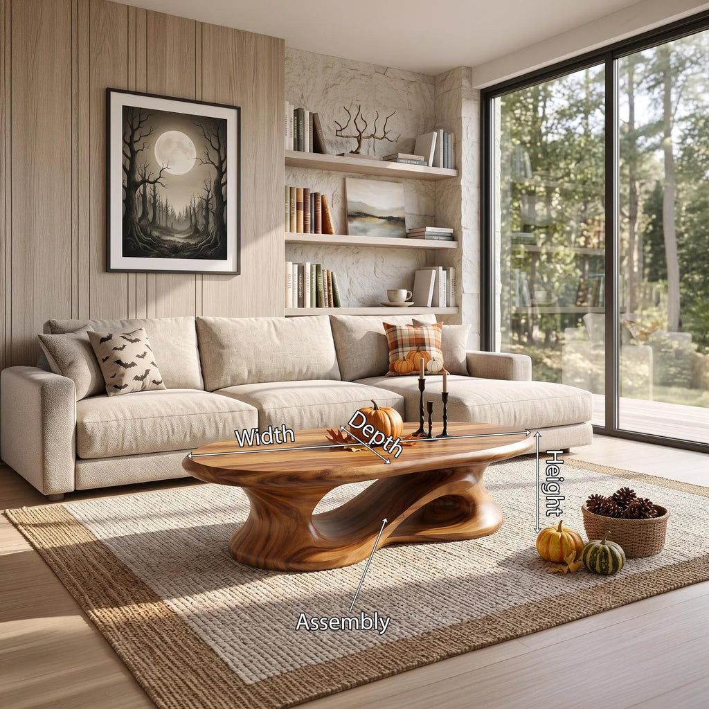 Contemporary Halloween Curved Coffee Table For Home Interior SILDTTNCF071