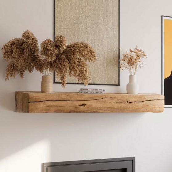 Rustic Live Edge Mantel For Living Room