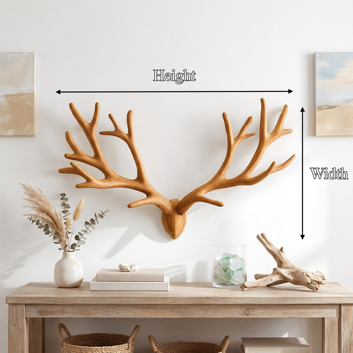 Rustic Deer Antler Wall Decor For Bedroom And Living Room