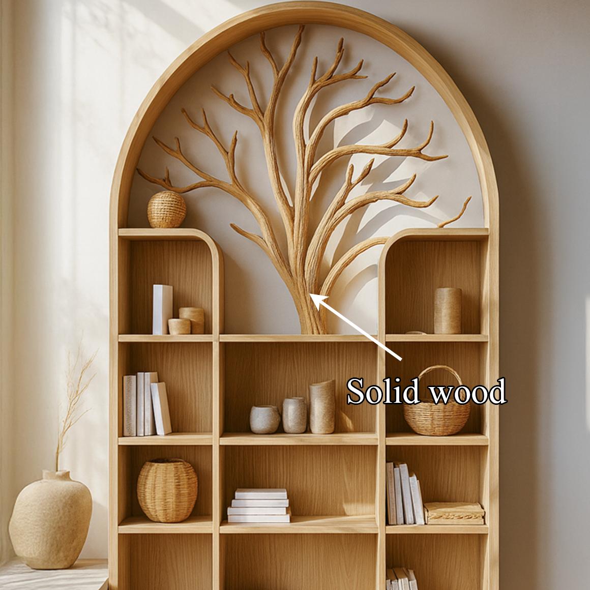 Scandinavian Rustic Tree Style Storage Cabinet Entryway And Living Room