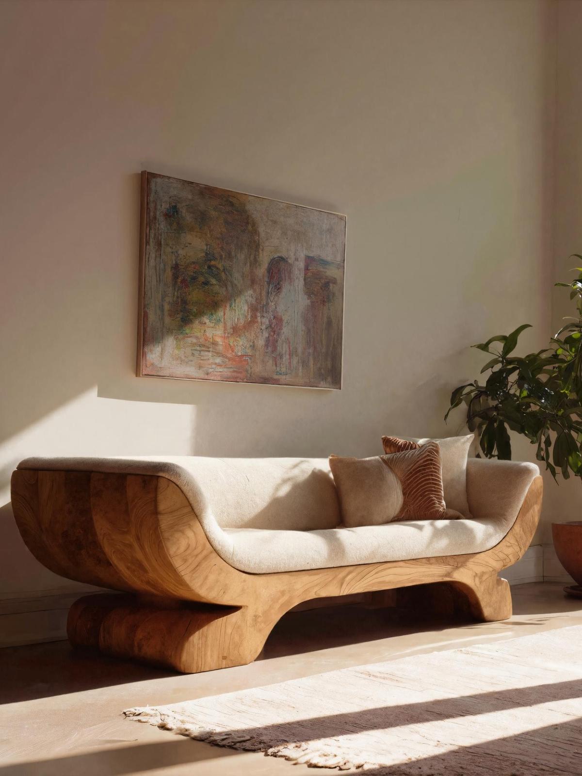 Handcrafted Sculptural Sofa For Living Room Or Lounge