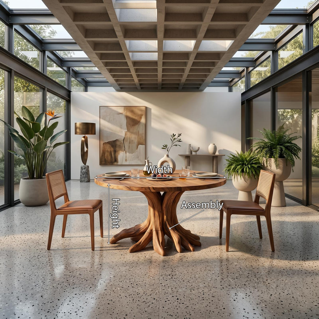 Handcrafted Wood Dining Table For Kitchen Interior