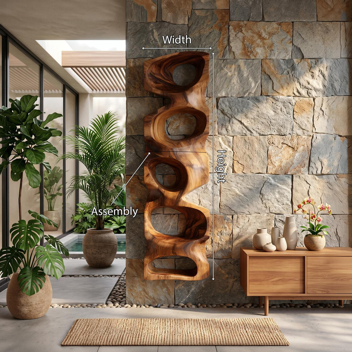 Contemporary Sculptural Display Shelf For Living Room SILDTTNWA168