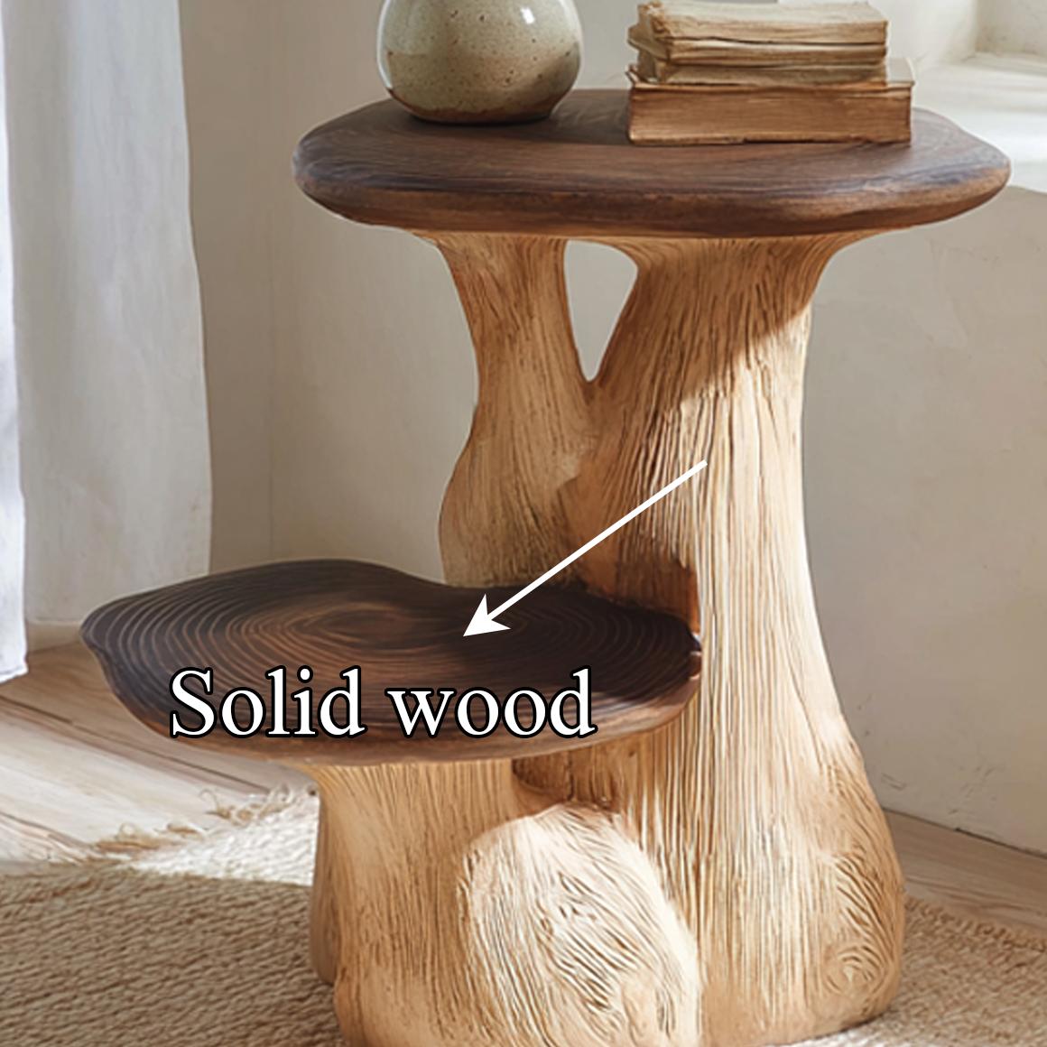 Rustic Mushroom End Table Entryway Or Bedroom