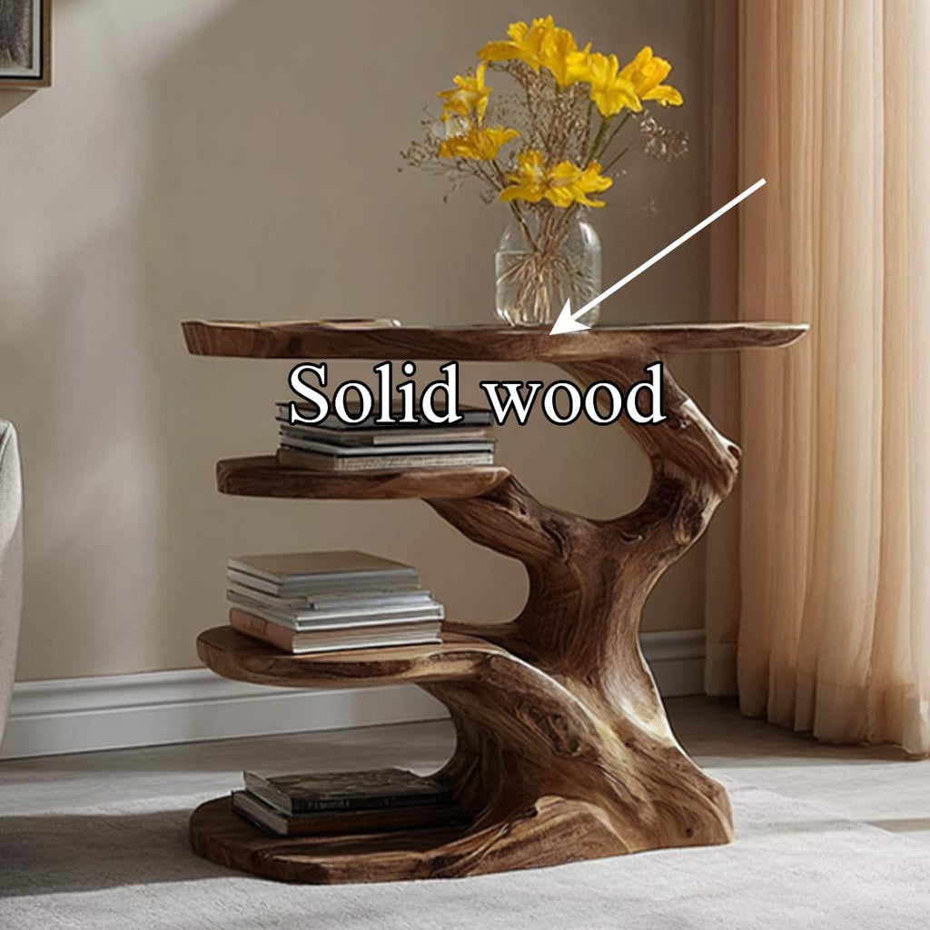 Free Standing Rustic Tree Side Table Bedroom