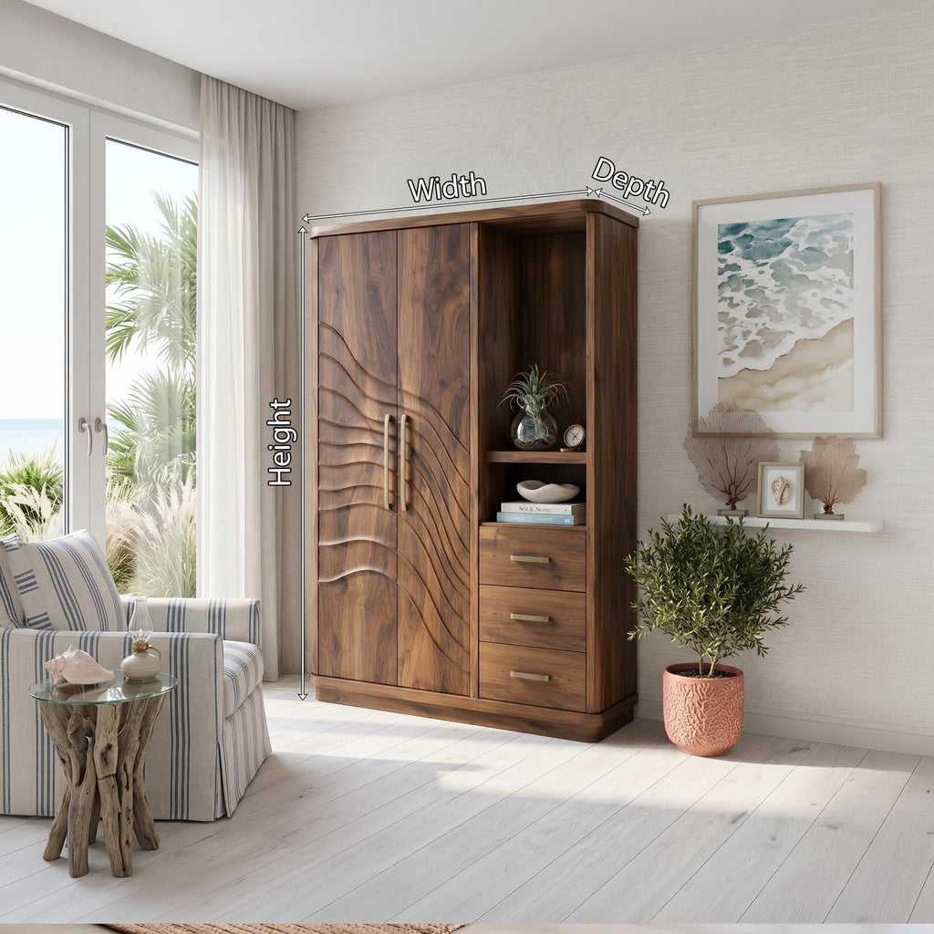 Modern Artistic Form Armoire For Open Lounge Bedroom SILDTTNWDE005