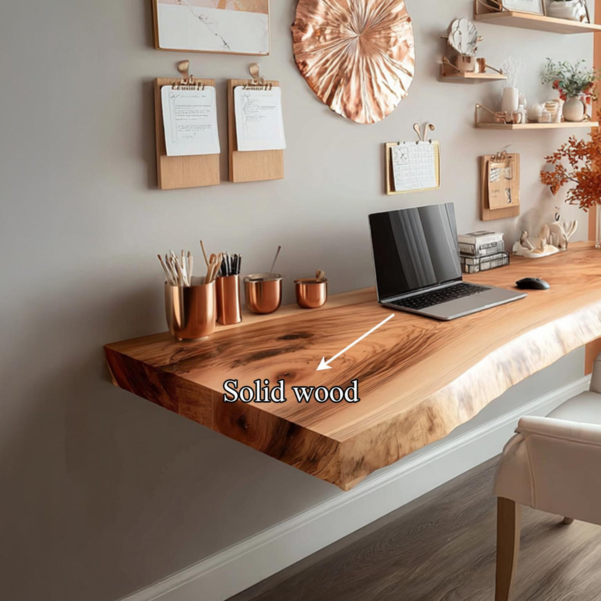 Rustic Floating Desk Studio Apartment