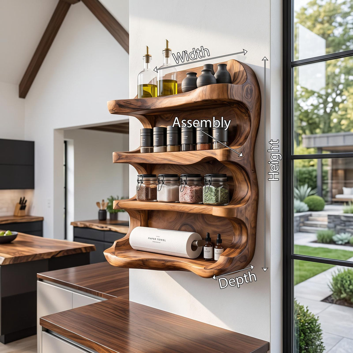 Rustic Style Handmade Spice Holder For Kitchen Furniture