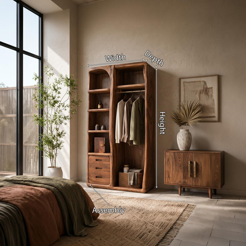 Scandinavian Organic Edge Wardrobe For Master Suite Interior SILDTTNWDE001