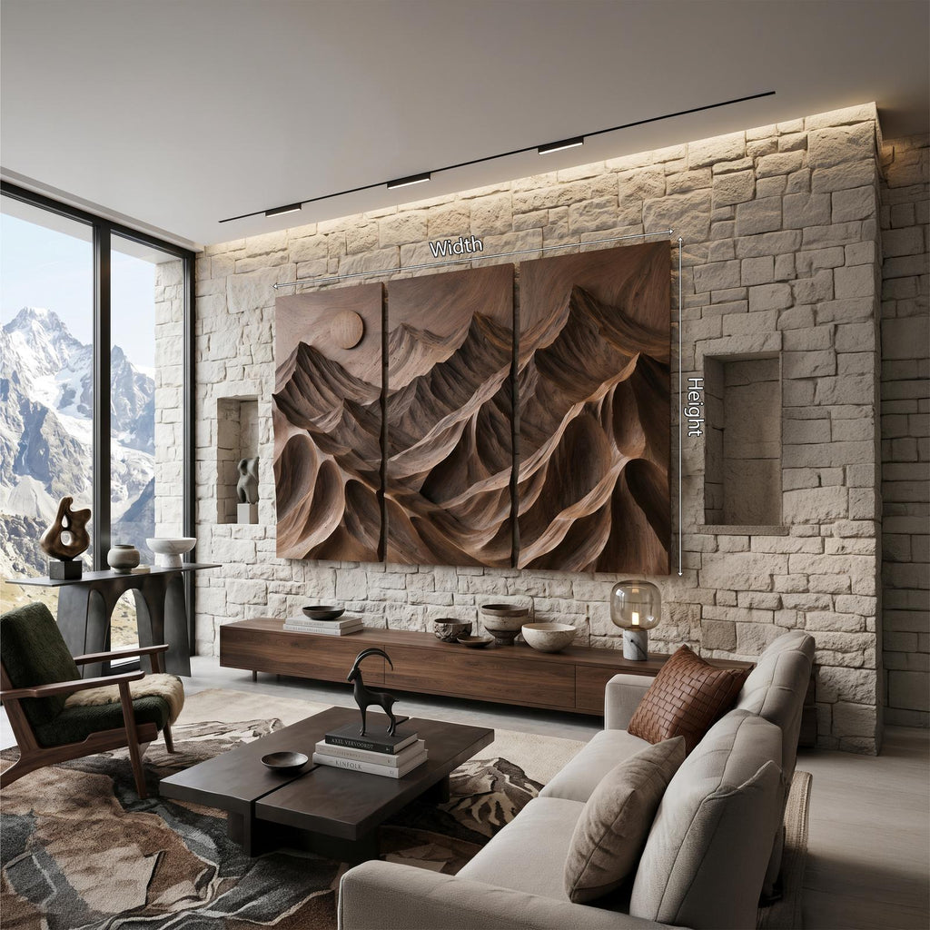 Contemporary Mountain Panel Wall Art For Modern Interior SILDTTNWA179