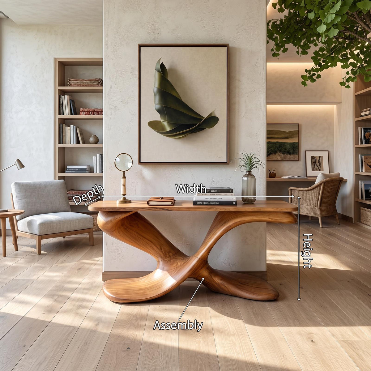 Mid Century Entryway Table For Living Room