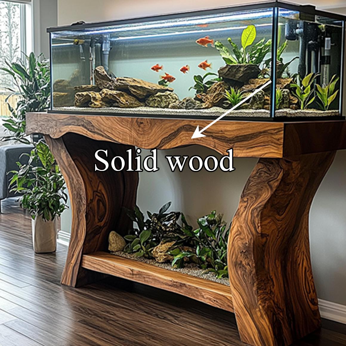 Rustic Organic Luxury Aquarium Stand Living Room Or Sunroom