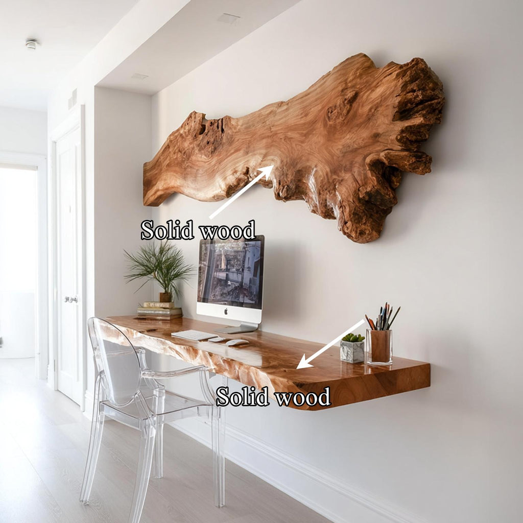 Rustic Floating Desk Living Home Office