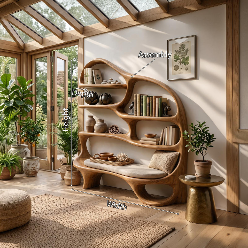 Modern Reading Nook Bookcase For Contemporary Living Room