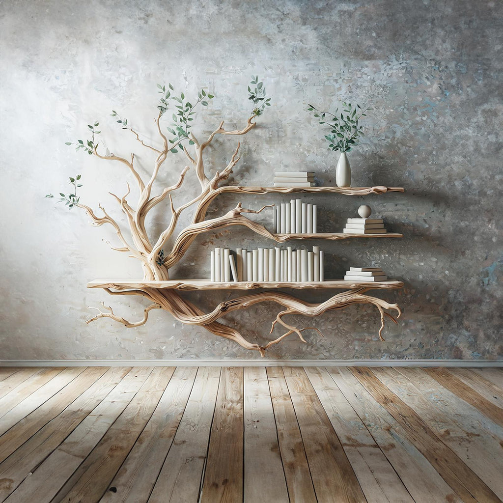 Wall Mounted Book Shelf Mid Century Bookcase Custom Floating Bookshelf