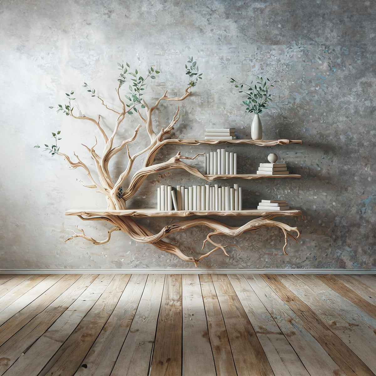 Wall Mounted Book Shelf Mid Century Bookcase Custom Floating Bookshelf