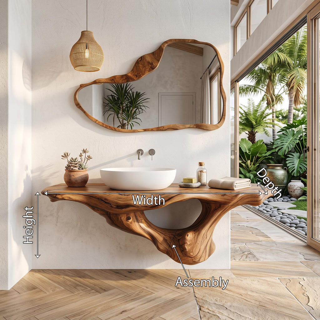 Handcrafted Live Edge Bathroom Vanity Premium Furniture