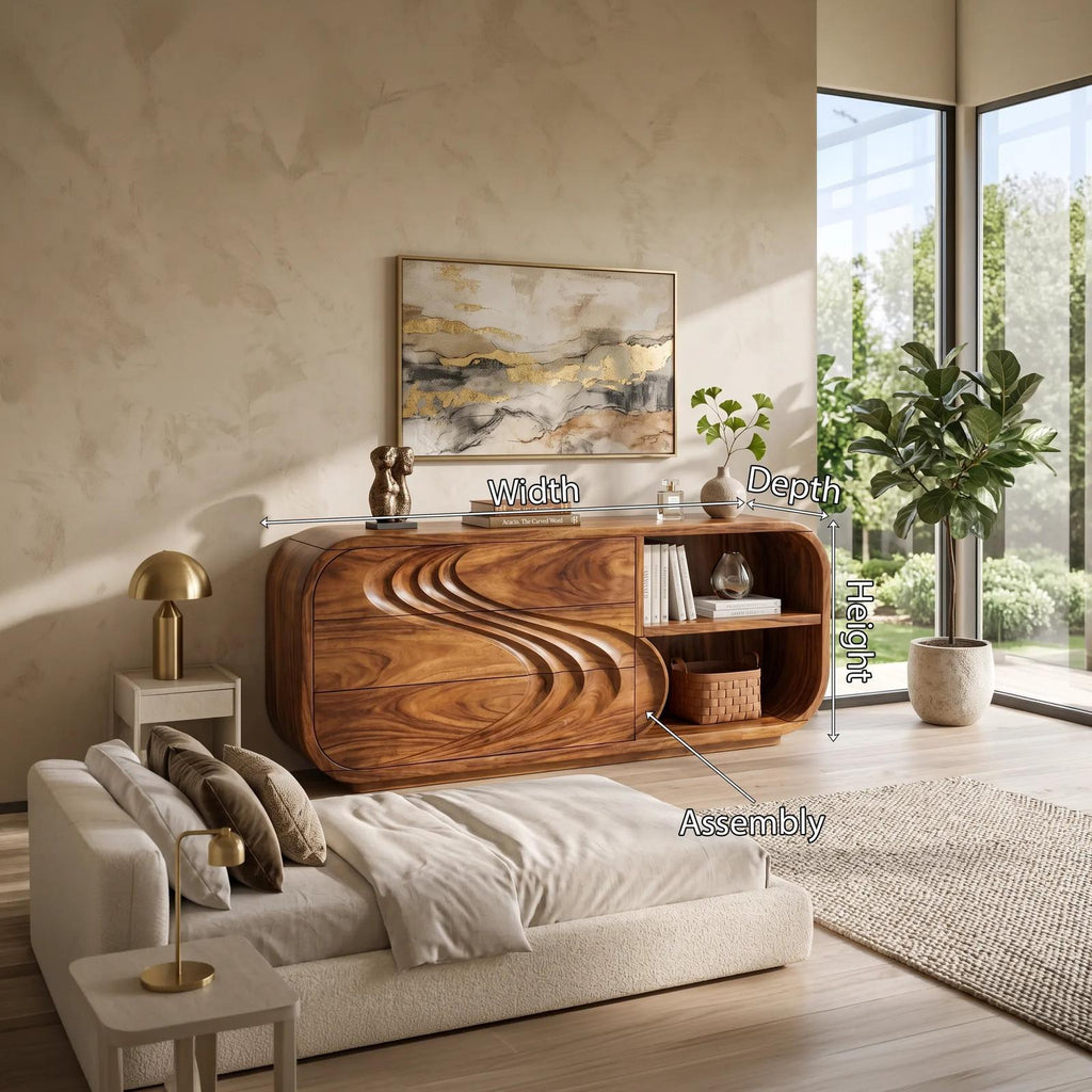 Modern Ripple Dresser For Cozy Bedroom Interior
