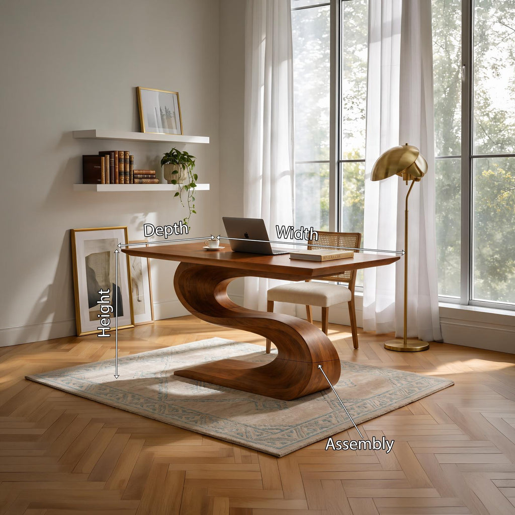 Contemporary Executive Desk For Open Workspace Interior Space