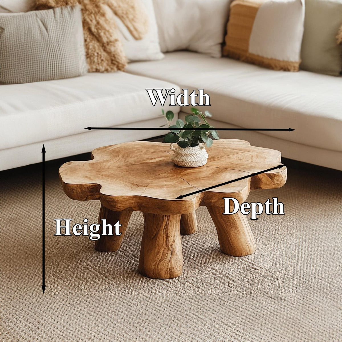 Farmhouse Living Edge Coffee Table With Reclaimed Wood SILDTCF007