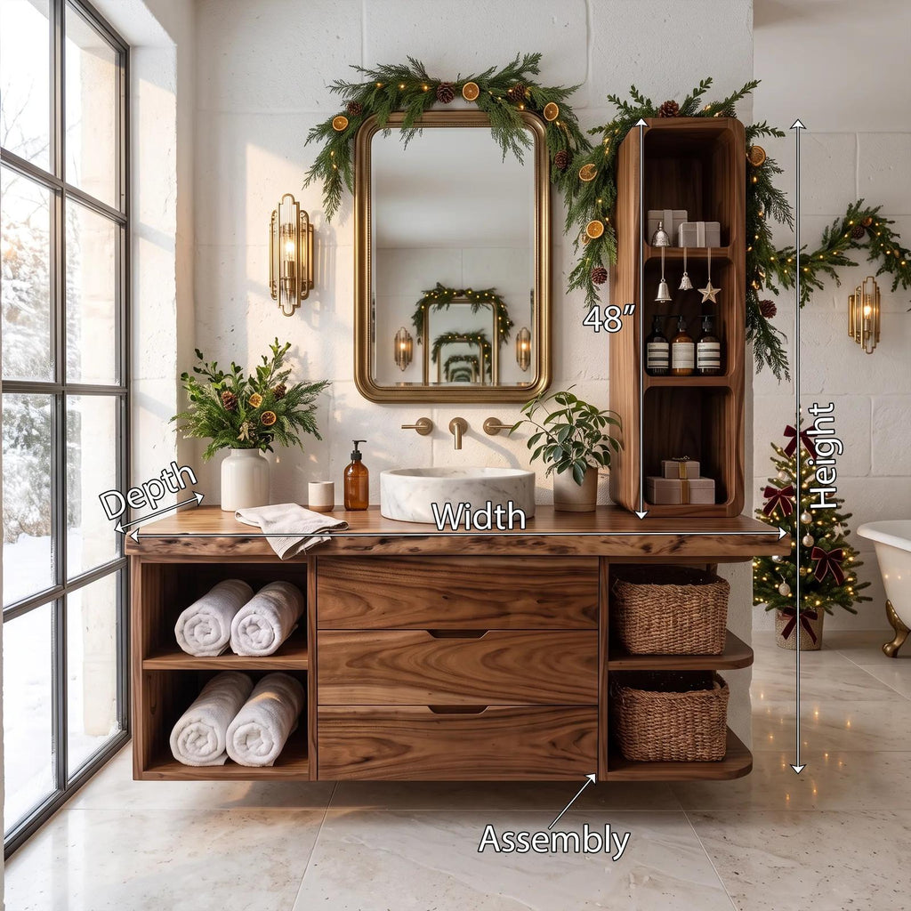 Organic Modern Nutcracker Bathroom Vanity Wellness Room