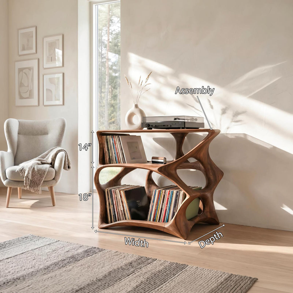 Farmhouse Record Stand Cozy Living Room Furniture