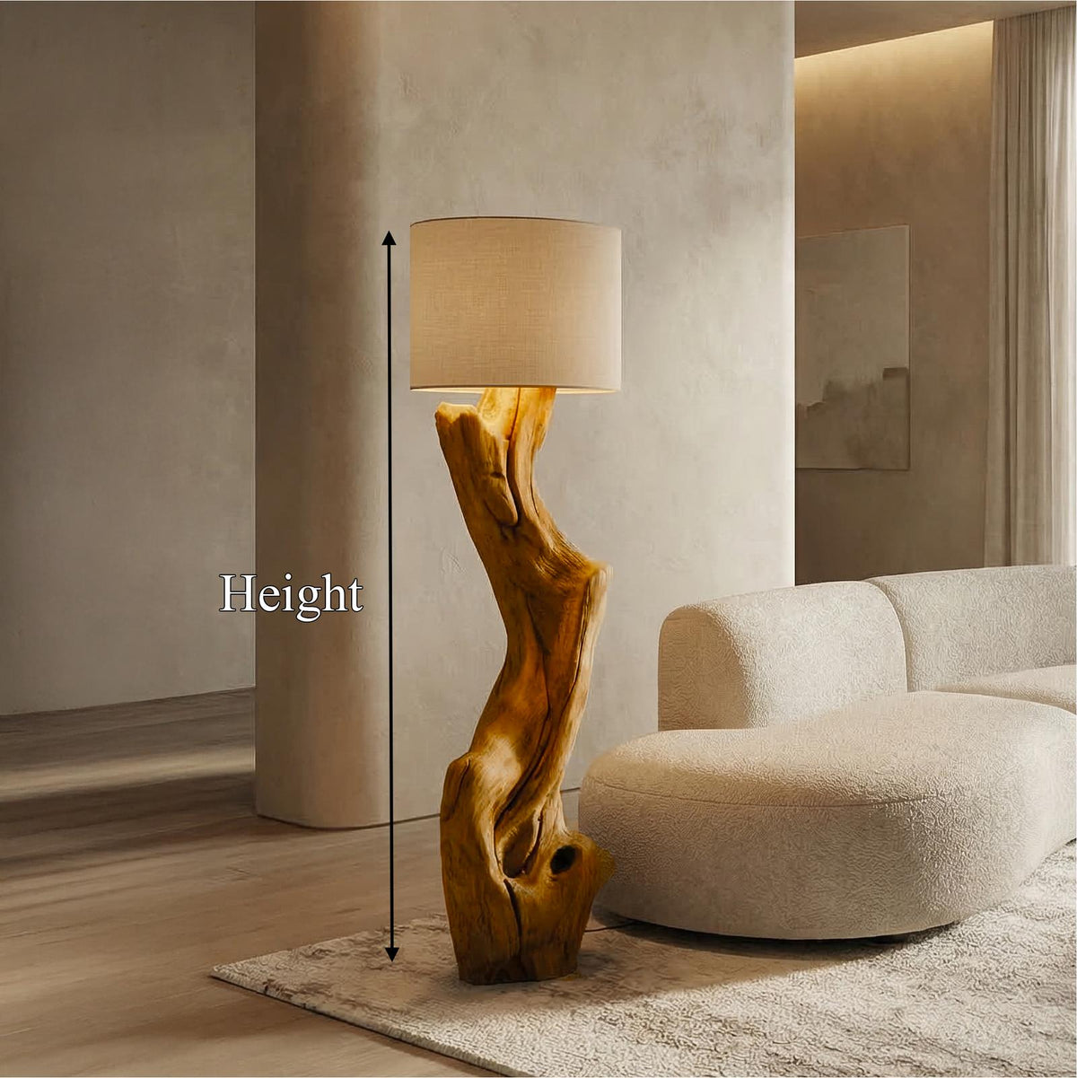 Sculptural Tree Floor Lamp For Living Room And Corner