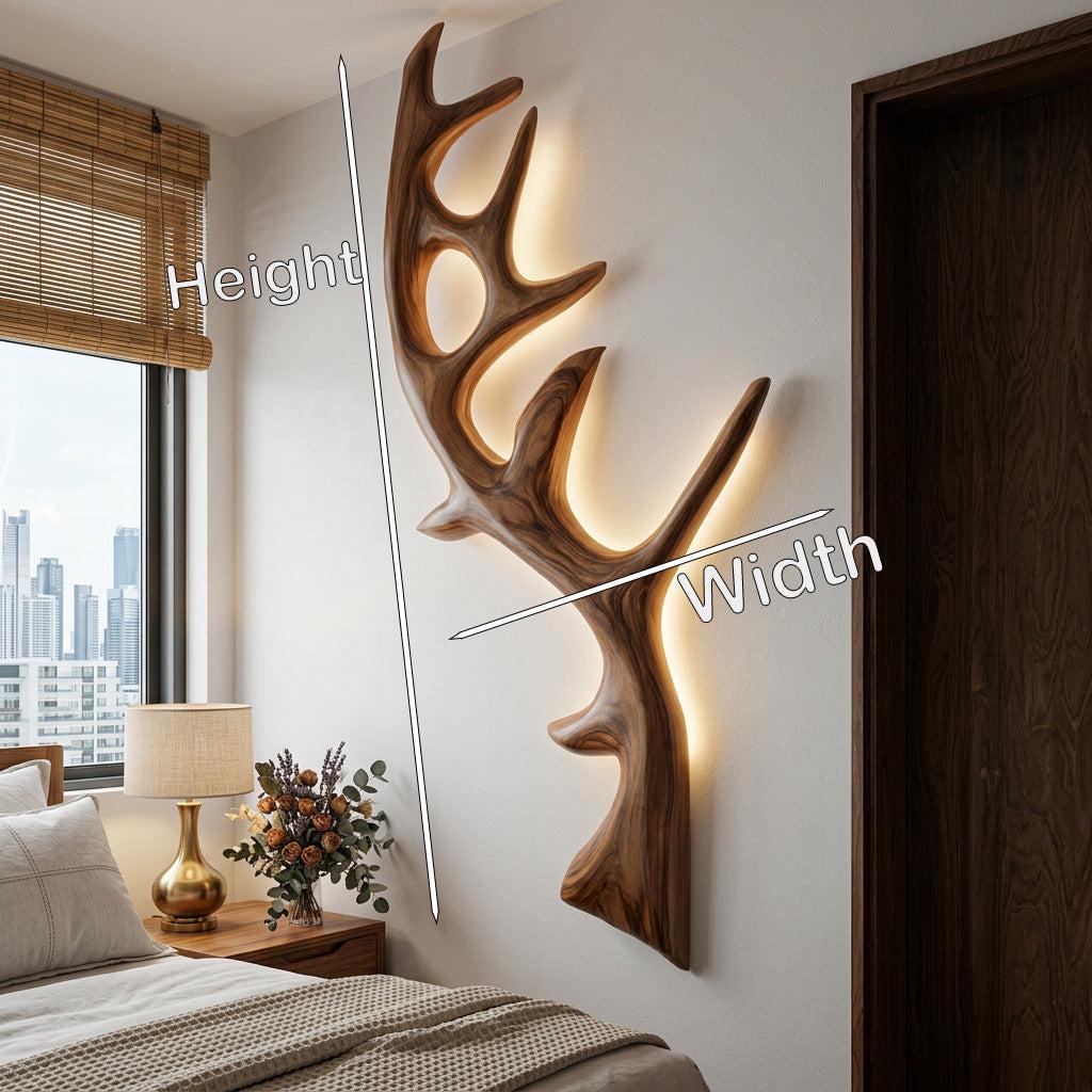 Minimalist Natural Wood Tree Wall Lamp, Nature-Inspired LED Branch Wall Sconce for Bedroom Decor, Model