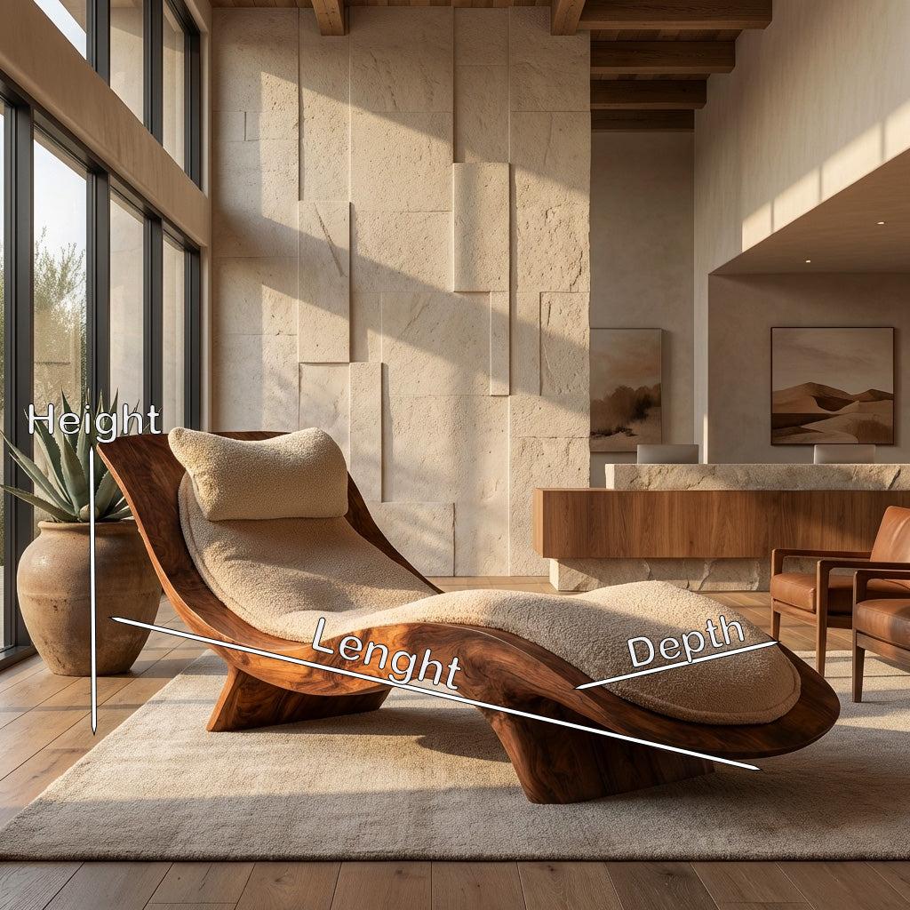 Contemporary Natural Wood Lounge Chair, Modern Living Room Accent Armchair, Mid-Century Reading Easy Chair