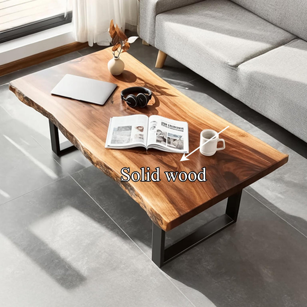 Spry Interior Rustic Wood Coffee Table, Living Room Solid Wood Accent Center Table, Model SINLSACF070