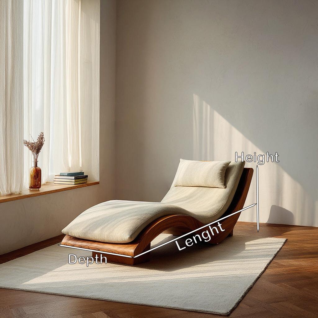 Minimalist Natural Wood Lounge Chair, Modern Timber Reading Armchair, Accent Seating for Bedroom Living Room