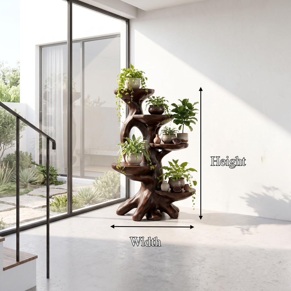 Modern Plant Stand With Sculptural Platforms For Living Room SINLSAPT022