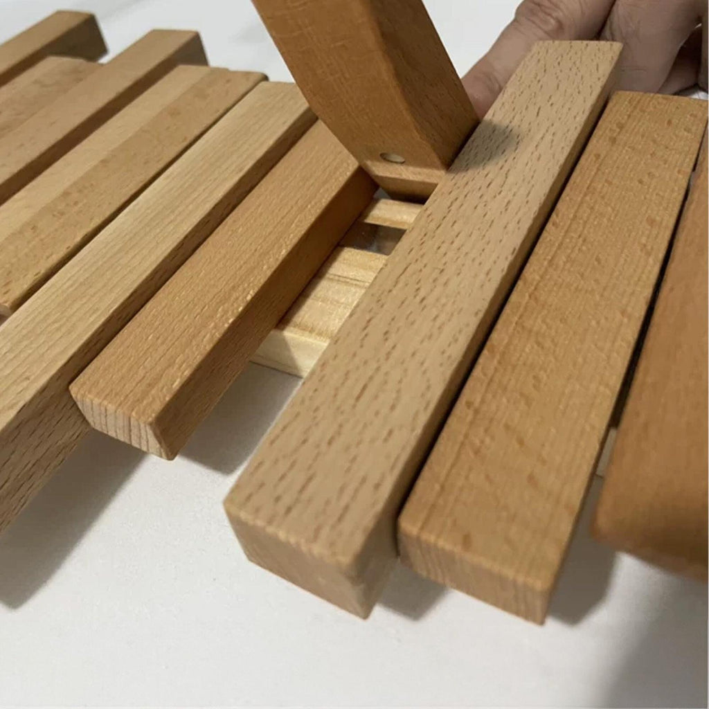 Walnut Wood Piano Coat Rack