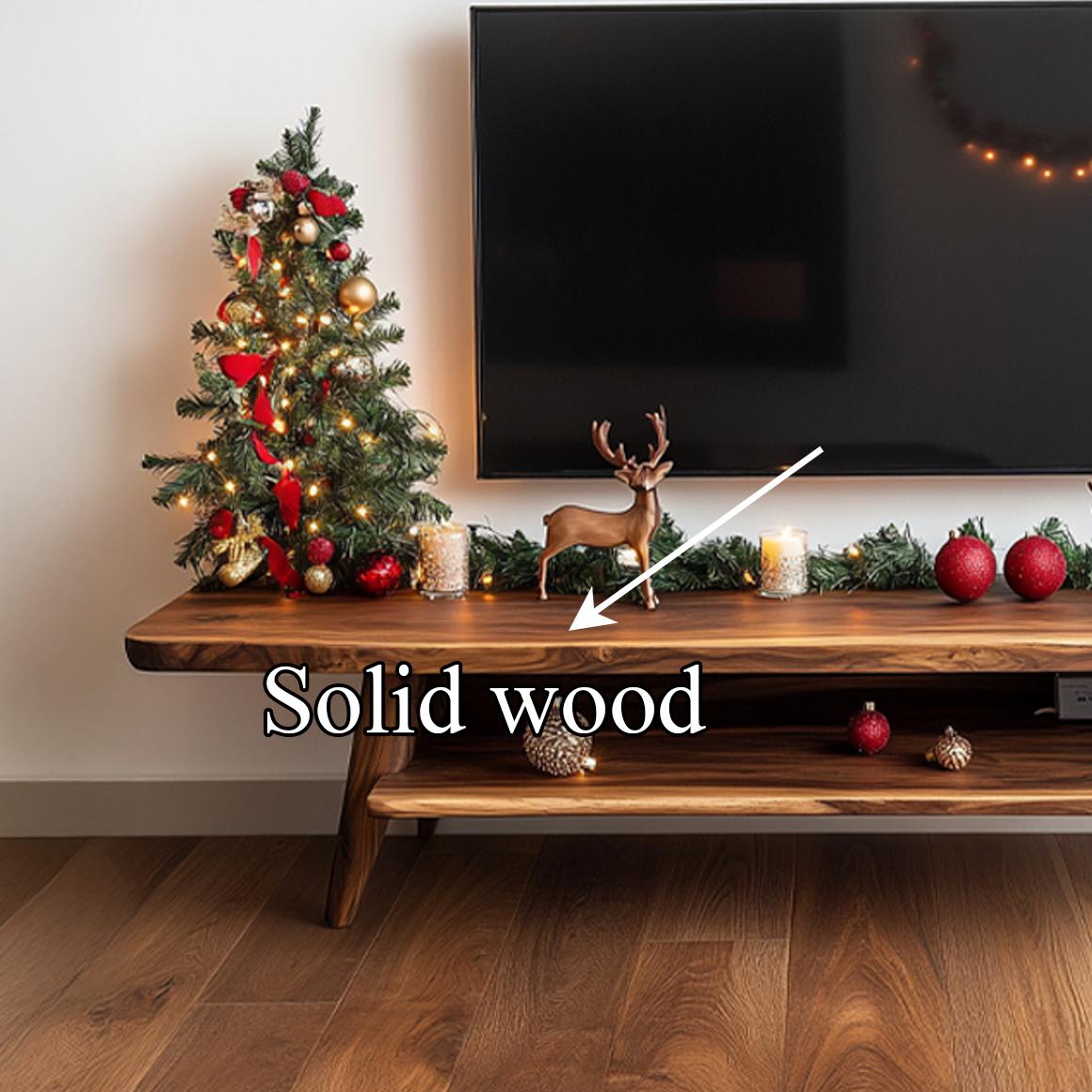 Rustic Wood TV Console & Entryway Table, Handcrafted Live Edge Media Stand & Sofa Table