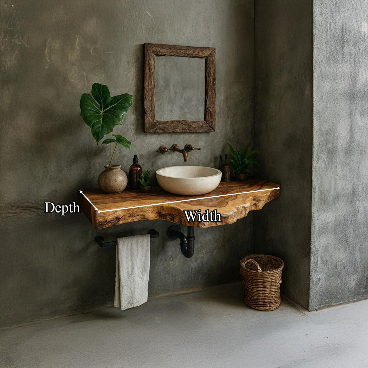 Rustic Single Vanity Bathroom