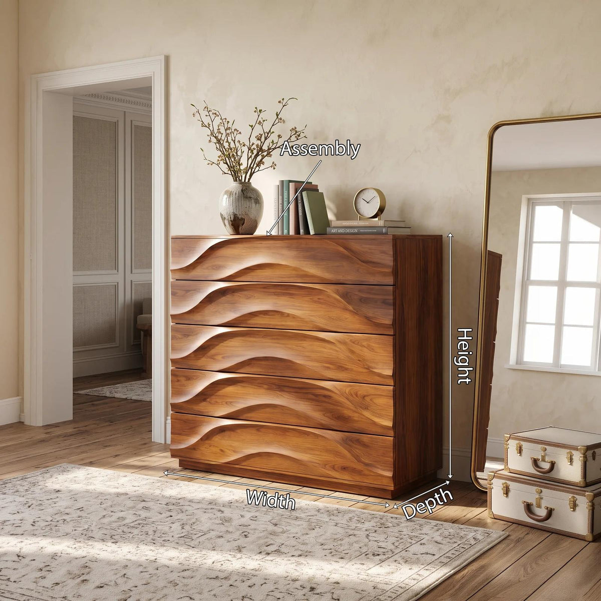 Minimalist Flowing Closet Dresser For Bedroom Space SILDTTNDR011
