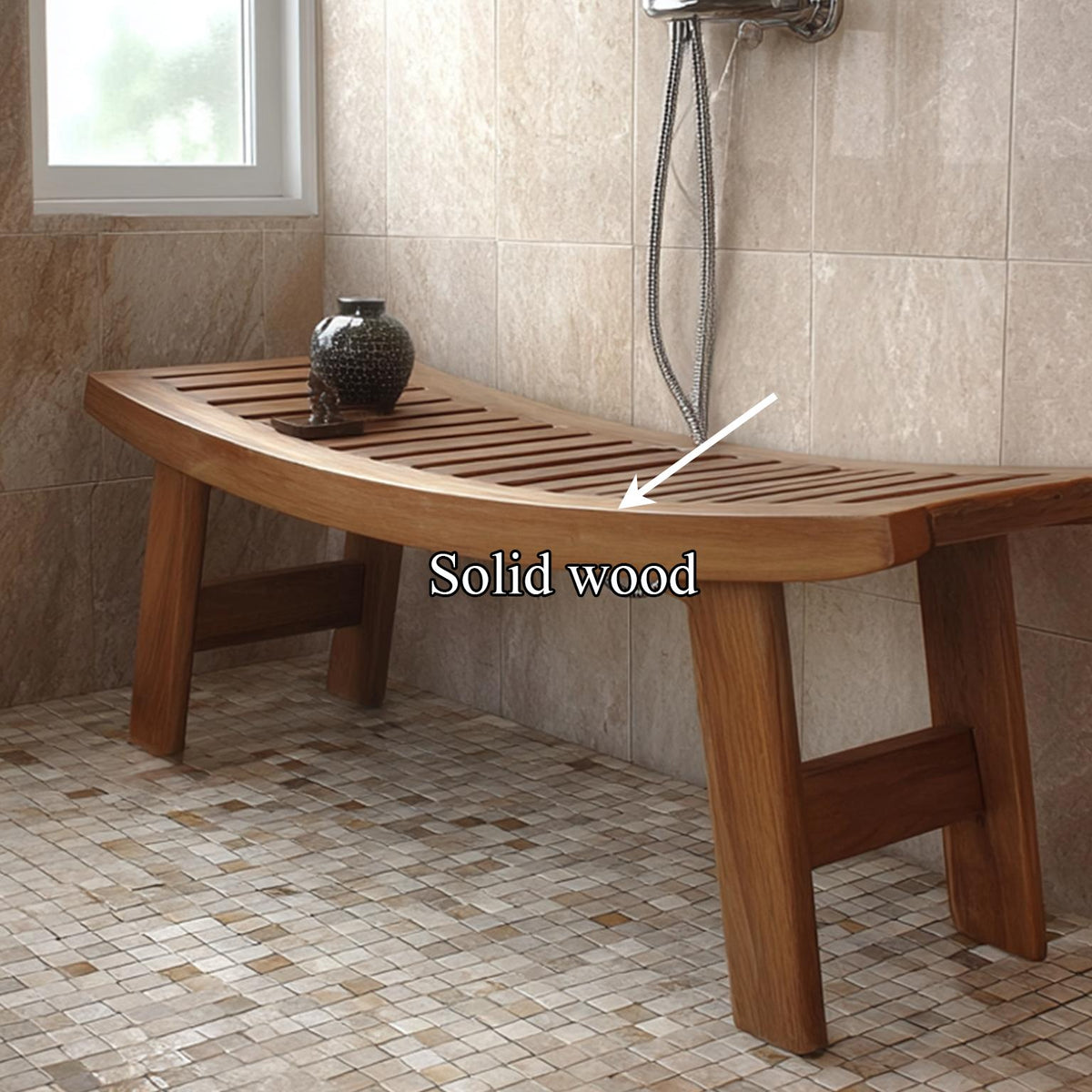 Mid Century Shower Bench Bathroom Seating Modern