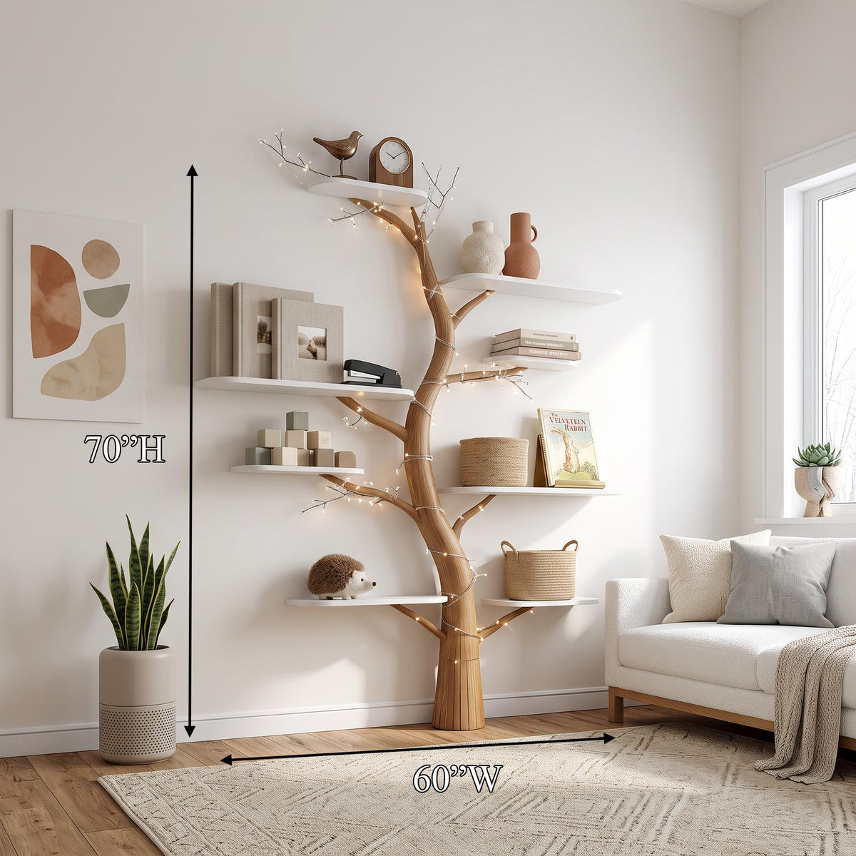Midcentury Tree Shelf Kids Room Nursery